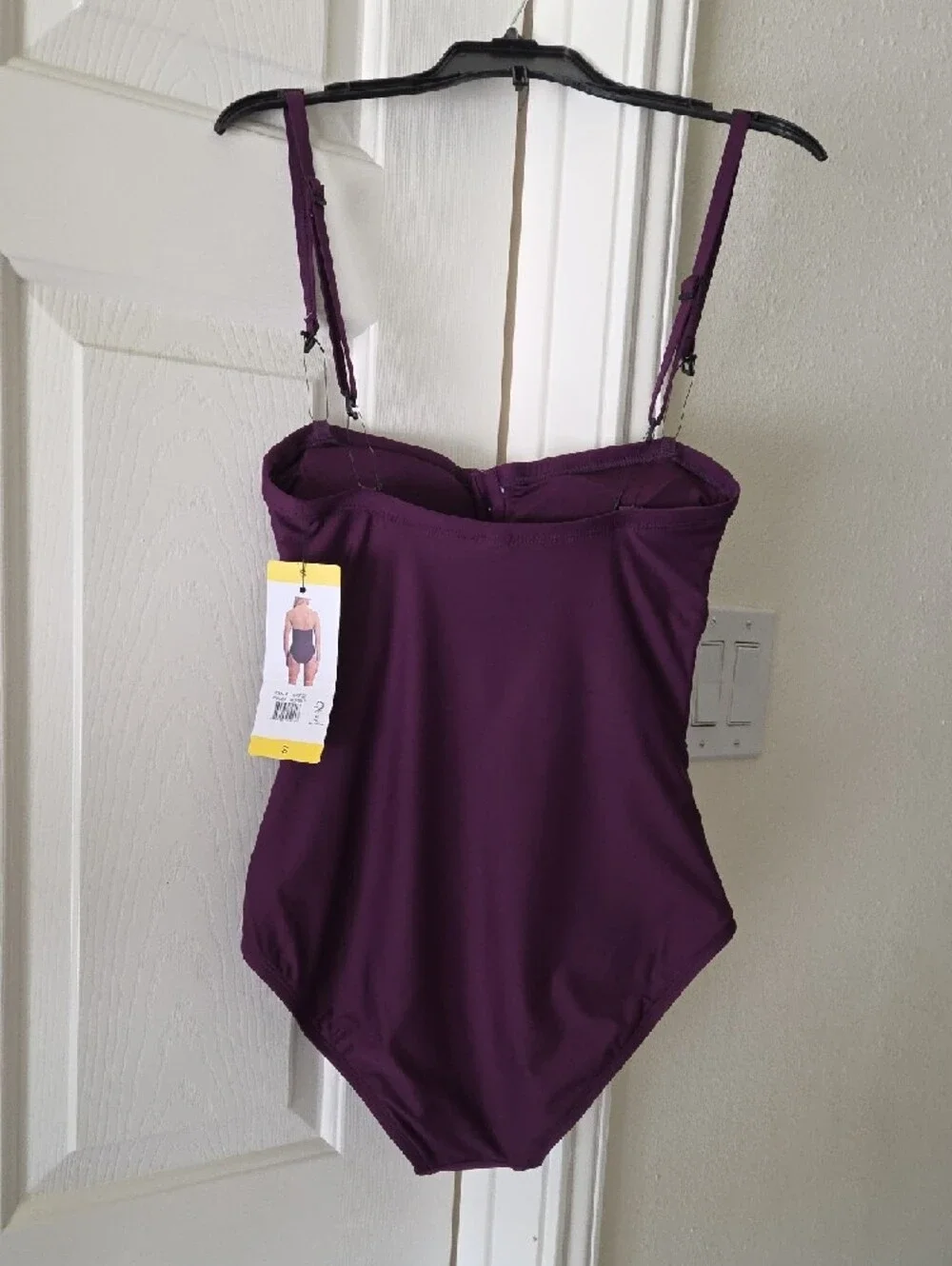 DKNY Women's One-Piece Swimsuit in Plum - Picture 6 of 10